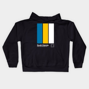 South Dakota State Flag // Original Minimalist Artwork Poster Design Kids Hoodie